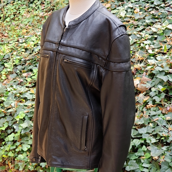First Classics Leather Motorcycle Jacket - Mens Medium - Picture 4 of 13